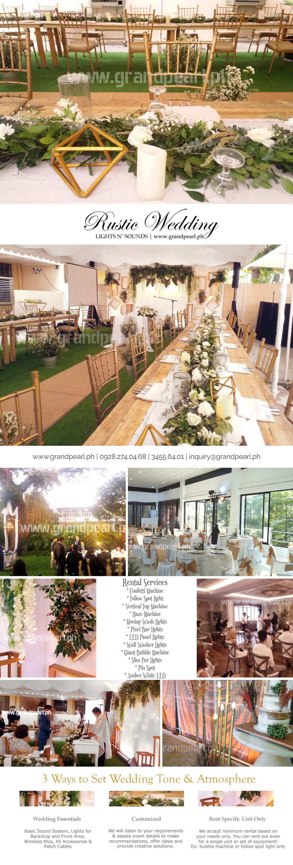 Rustic Wedding Grandpearl Lights and Sounds